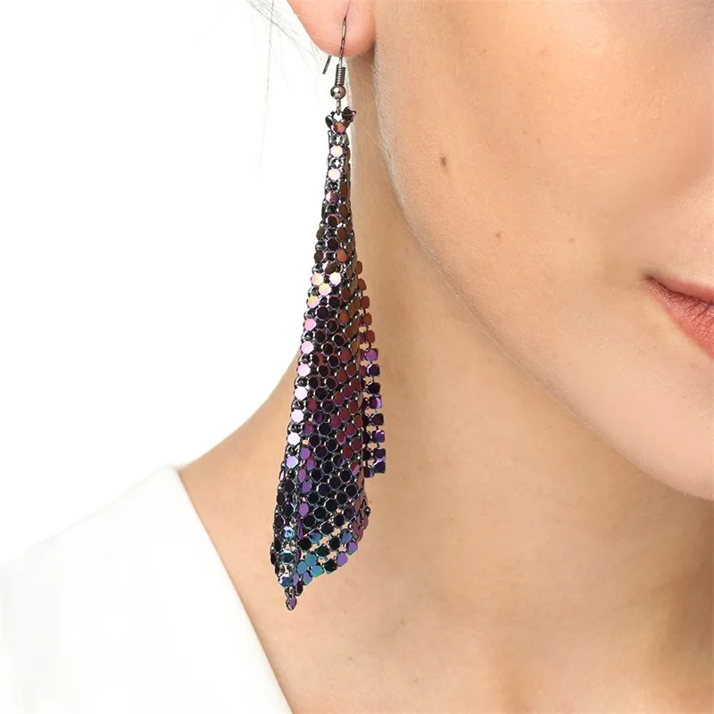 

Bonita Ella Bohemia Style Square Long Drop Earrings For Wedding and Travel