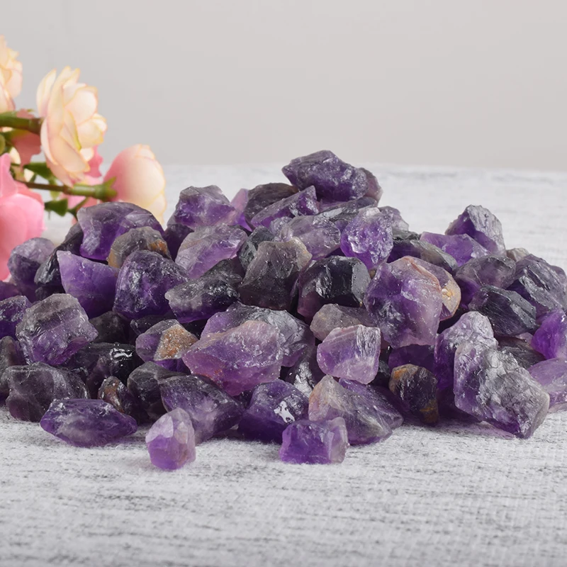 

230g Bulk Raw Stone Dark Amethyst Irregular Natural Rock Purple Mineral Chakra Degaussing Meditation Healing Fish Tank Decor