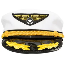 Сценическое представление темно-синяя кепка большая шляпа Золотая Пшеница brim airman cap