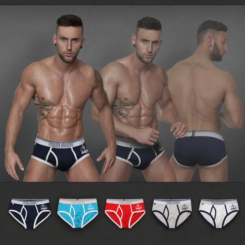 

new brand 2015 good quality pink hero Fashion underwear Cotton printed men pants underwear short