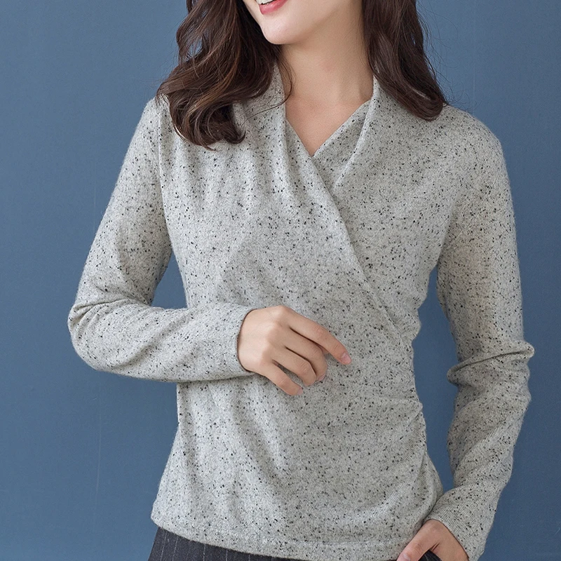 

Hot Sale Women Pullover 100% Pure Cashmere Knitted Sweater Winter Dot Fashion Knitwear ladies New Fashion Sweaters Female Tops
