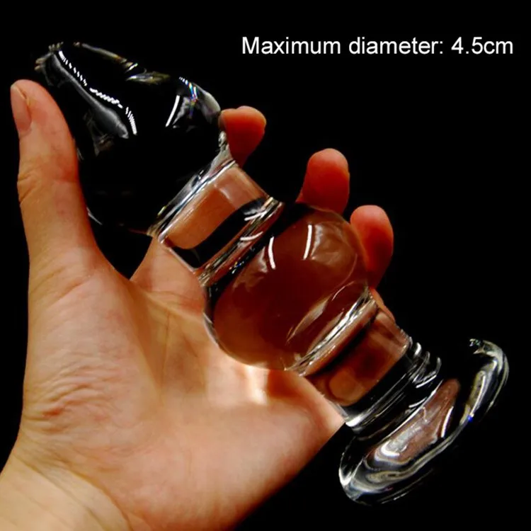 Huge Glass Butt Plug Anal Plug Large Transparent Crystal Anal sex Dildo Double Balls Anal Sex Toys For Woman man erotic toys gay 11 Huge Glass Butt Plug Anal Plug Large Transparent Crystal Anal sex Dildo Double Balls Anal Sex Toys For Woman man erotic toys gay 11