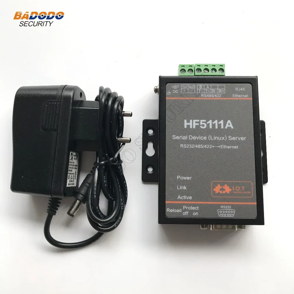HF5111A 1 порт RJ45/RS232/RS485/RS422 последовательный порт для Ethernet Linux последовательный порт сервера, поддержка TCP/IP/Telnet/Modbus TCP протокол
