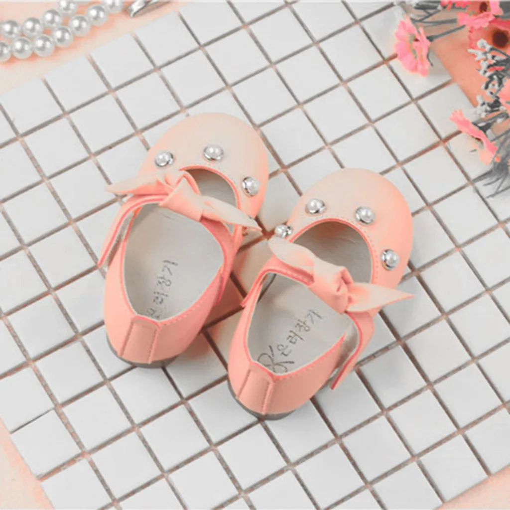 MUQGEW младенческой обувь для детей Детские girlssummer туфли в стиле «Принцесса» элегантные серьги с камушком в виде бантиков, одиночная повседневная обувь для девочек, деловые, вечерние туфли