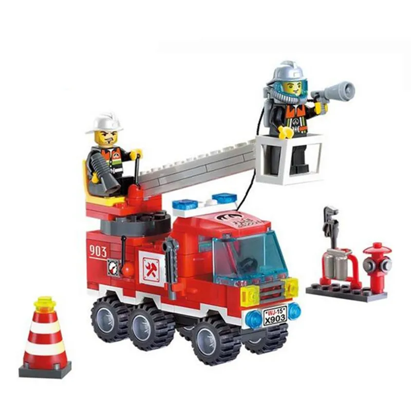 

Fire Climbing Ladder Car Model Building Blocks Kit Children Educational Assembling Bricks Toys Kids Gift Wholesale