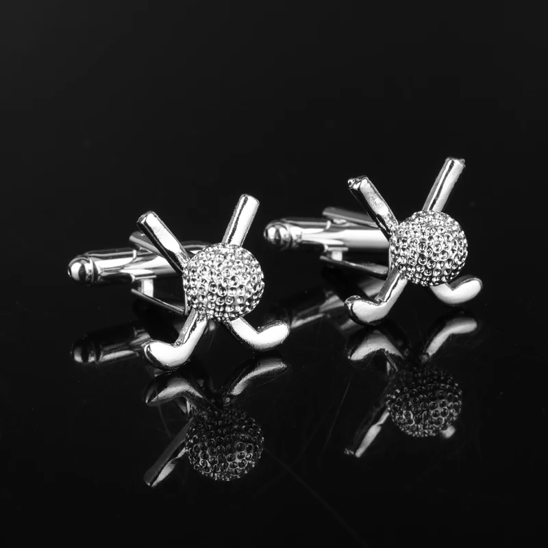 

dongsheng Fashion Jewelry Men 's French Sports Golf Ball Cufflinks Novelty Golf Ball Club Cuffs Buttons Cufflinks Christmas Pins