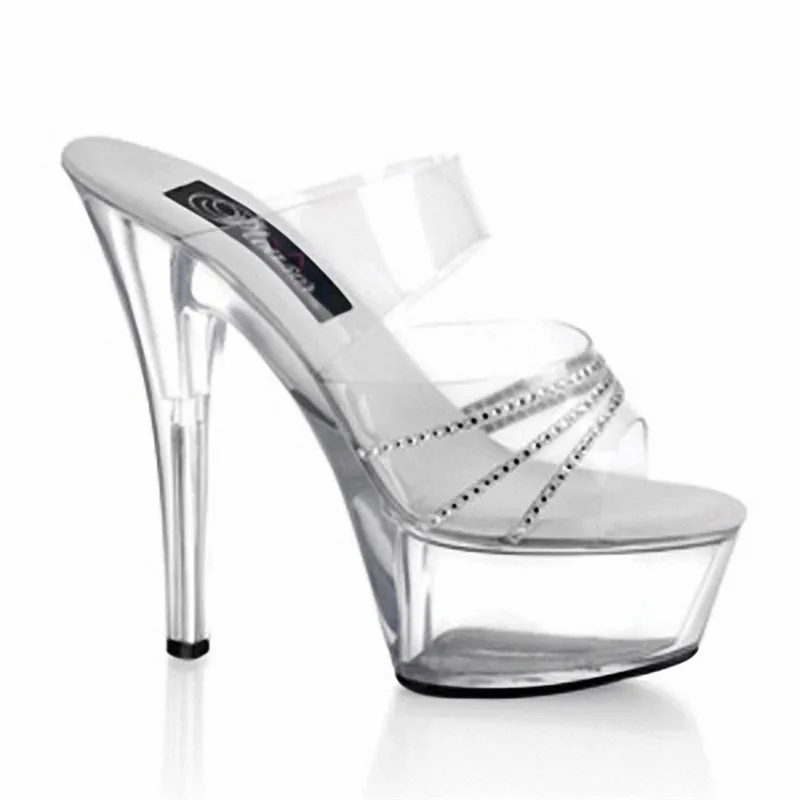 15 cm high heels underwater crystal, the performance of shoes bride shoes/surface decorative night fun dancing shoes