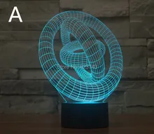Бесплатная Доставка 1 Шт. 3D праздничное оформление освещения изменение цвета SPIRALISM НОЧНИКА 3D LED Настроение Лампы