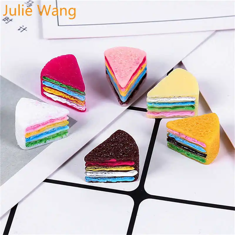 Julie Wang 12 шт. смолы для сэндвичей пирожных шармов муляж пищевых продуктов слайма