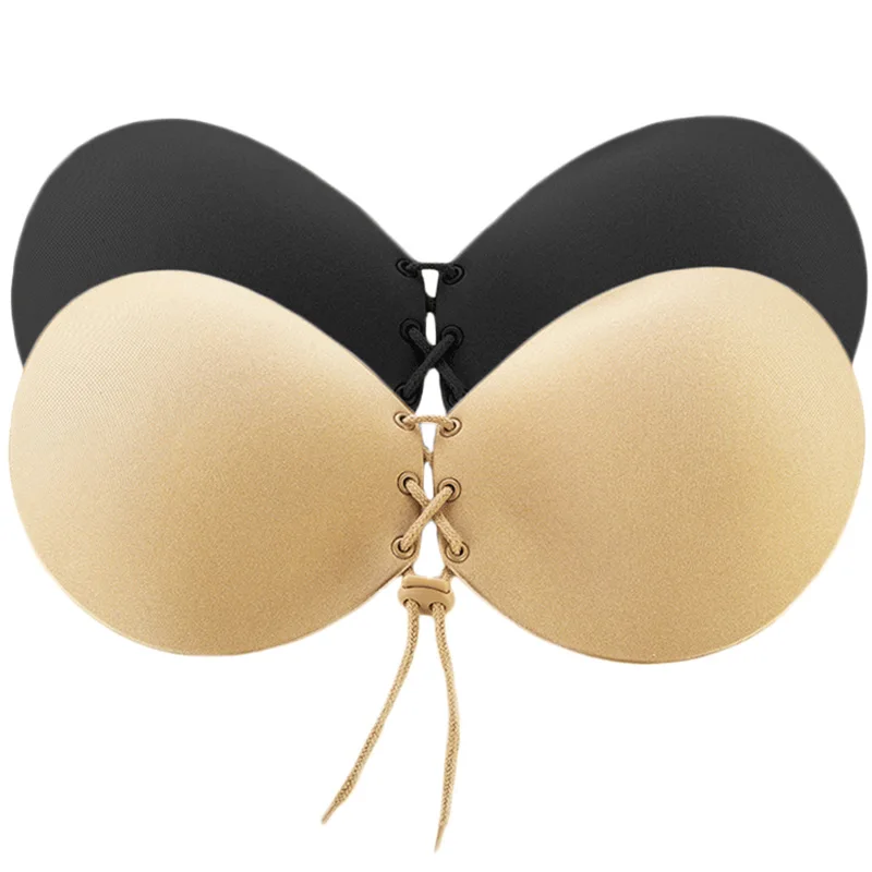 

Women Self Adhesive Strapless Bandage Stick Gel Silicone Push Up Invisible Bra