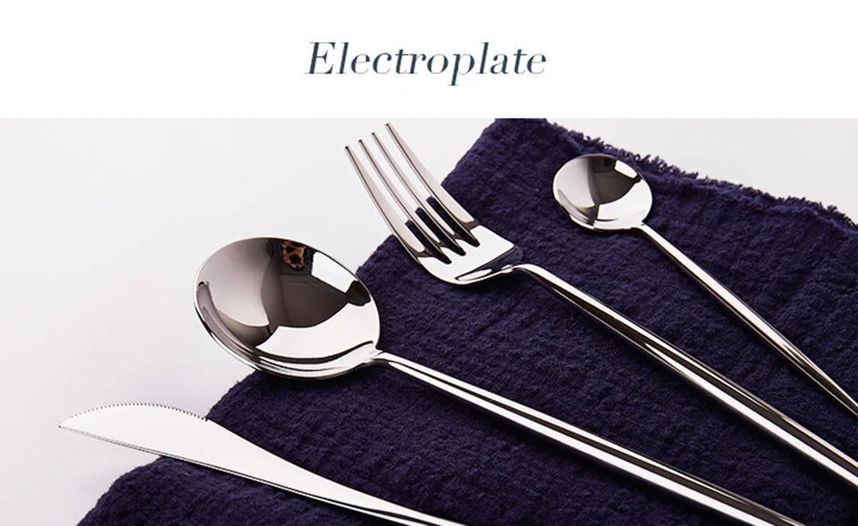 LIYIMENG Exquisite Tableware 24Pcs Western Dinnerware Knife Fork Stainless Steel Steak Cutlery Dinner Set Tools16