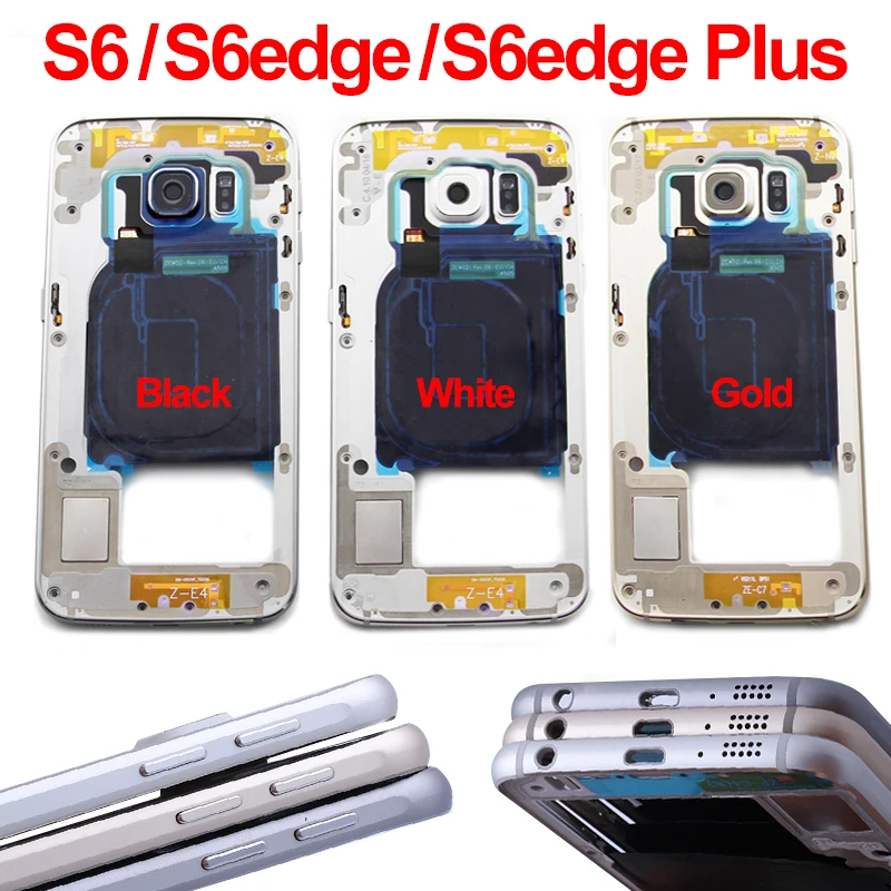 

Original Middle Frame Chassis Plate Bezel For Samsung Galaxy S6 G920F S6 edge G925F S6 edge plus G928F Back Housing + NFC + Part
