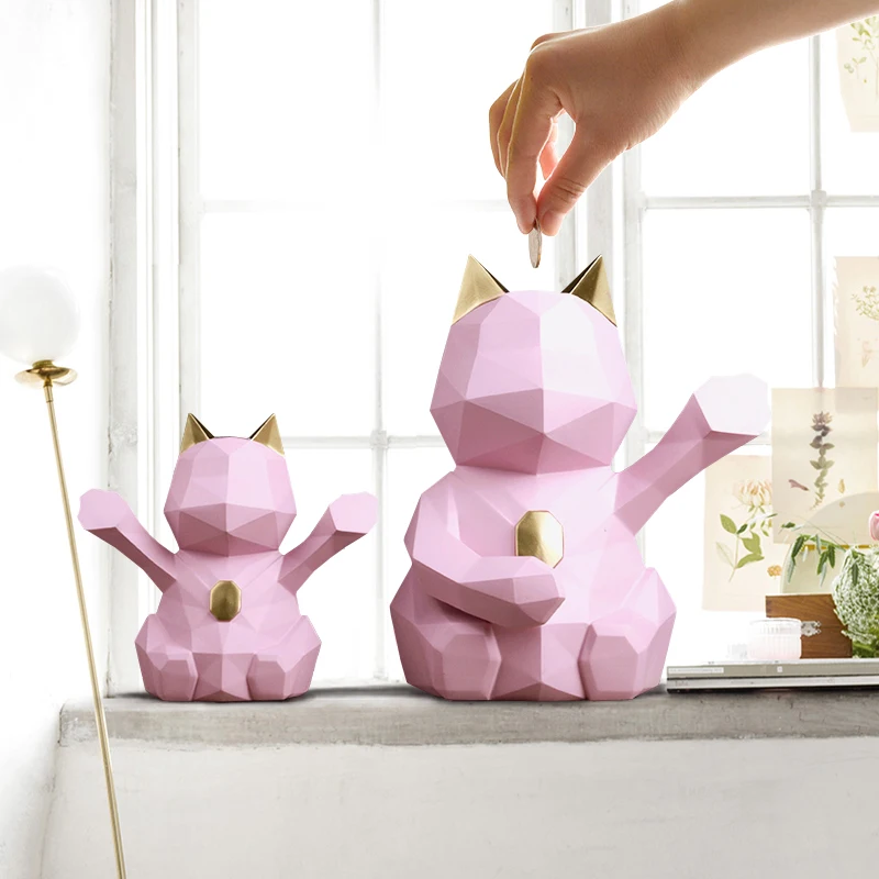 1 шт. скандинавские геометрические копилки lucky cat для взрослых большие украшения