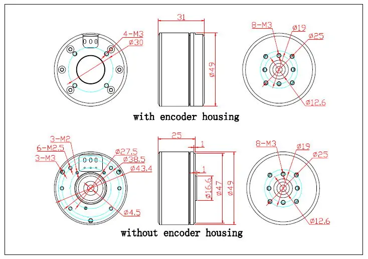GB/PM4315 brushless gimbal motor &encorder