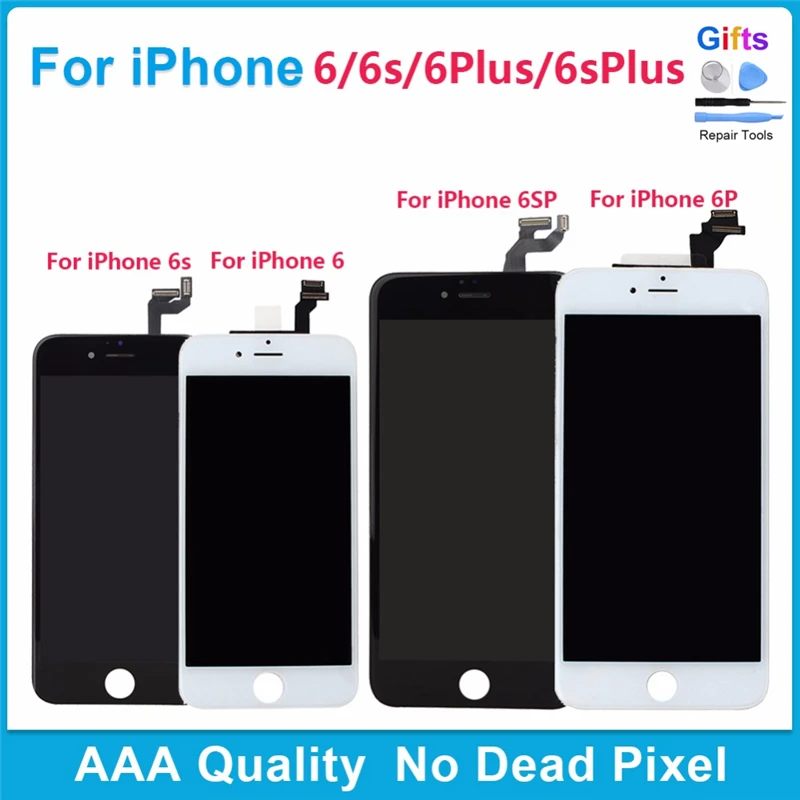 100% Test AAA Quality LCD Screen Digitizer Replacement Touch For iPhone 6 6S Plus 5s 5 5c with Repaire Tools | Мобильные телефоны и