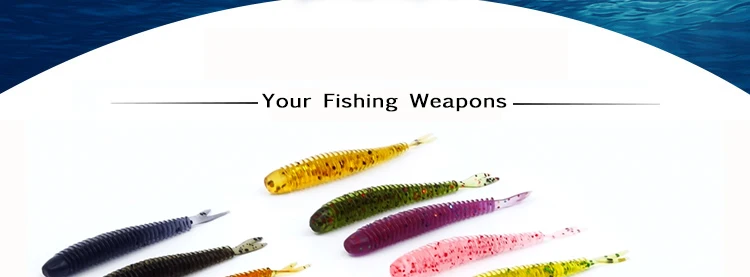 Soft Fishing Lures Split Tail Sandworms 5.8cm 1g 10pcs Swimbait  Soft Bait Shad Carp Fly Fishing Tackle (2)