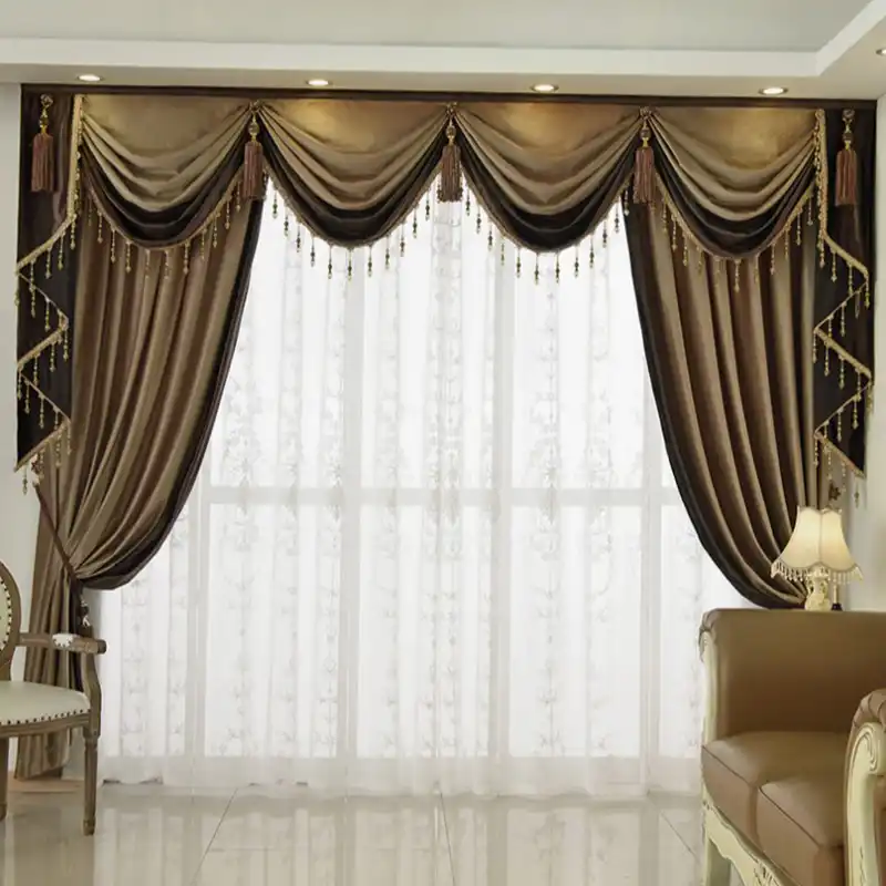 Alitextilebtoc Tassels Bead Curtains For Living Room Floral Panel