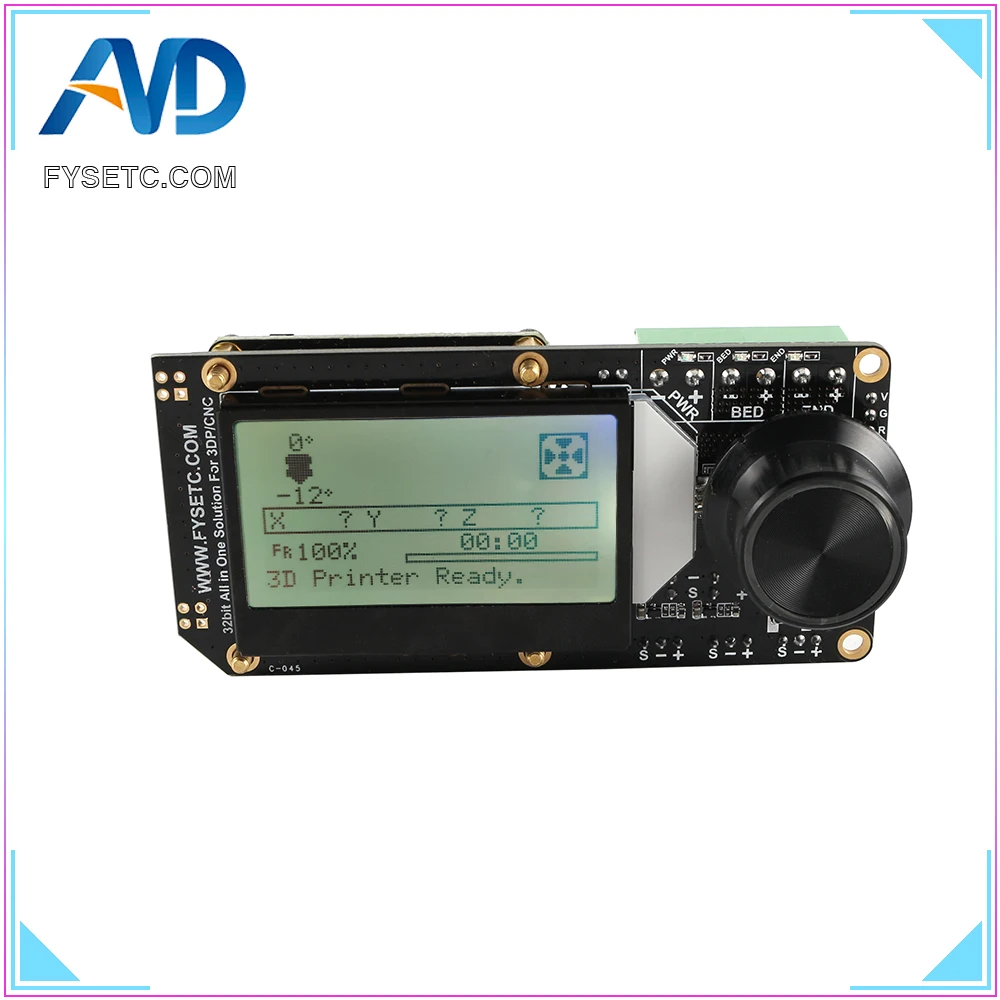 Tanie Płyta główna AIO II V3.2 wszystko w jednym II 32 Bit MCU 32bit ST820 TMC2208 sterownik 256 Microsteps płyta kontrolera RGB dla 3DP CNC