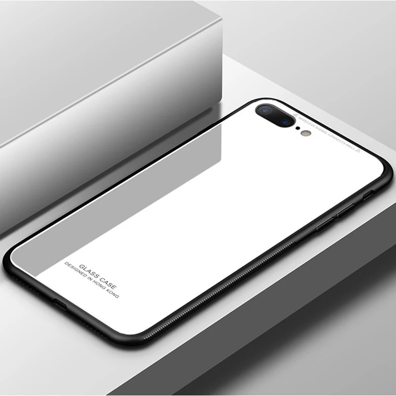 Белый Для iPhone 6 6S Plus чехол ZROTEVE Роскошный чехол для Apple iPhone 7 Plus чехол TPU Edge закаленное стекло крышка чехол для iPhone 8 Plus - Цвет: Белый