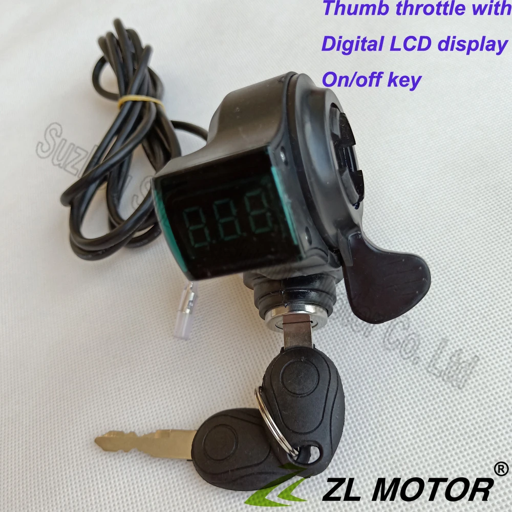 

digital voltage display for electric bicycle scooter thumb throttle with ON/OFF key/wide voltage 36V48V72v LED panel G-L202
