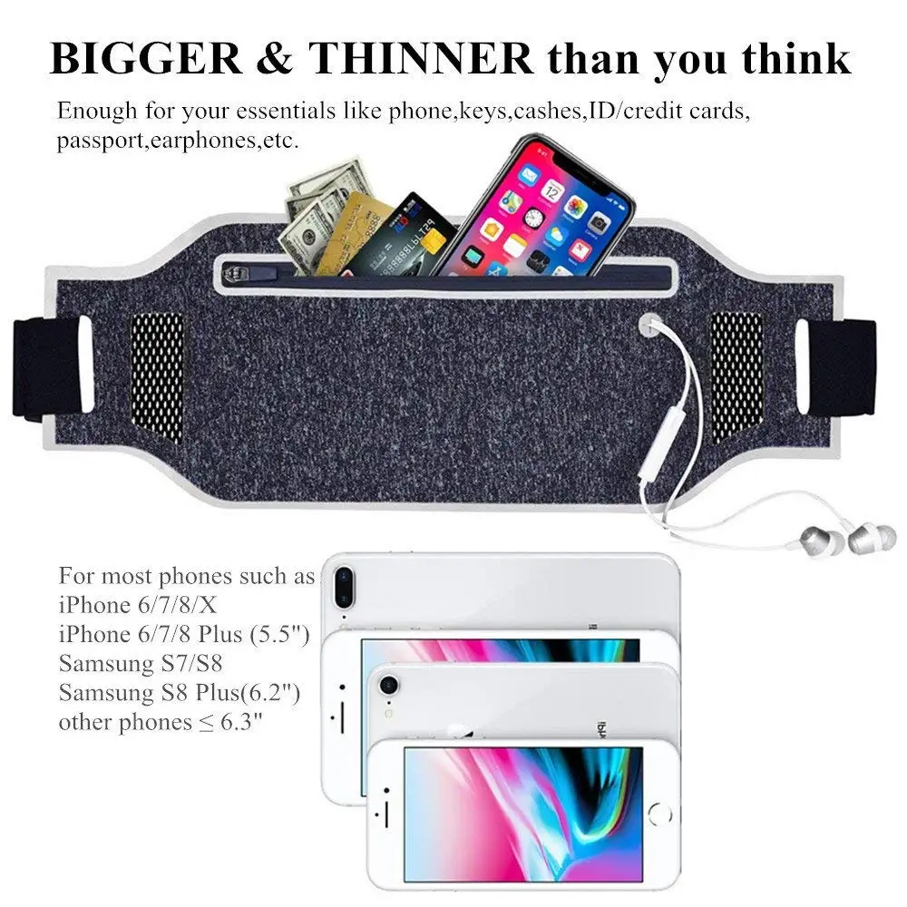 Outdoor light running pockets sports belt men and women belt mobile phone invisible handbag fitness bag running belt bag