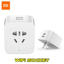 Оригинальная Xiaomi Mi умная розетка, Wi-Fi разъем, контроль мощности, таймер, переключатель, двойной USB с адаптером AU/US/EU/UK