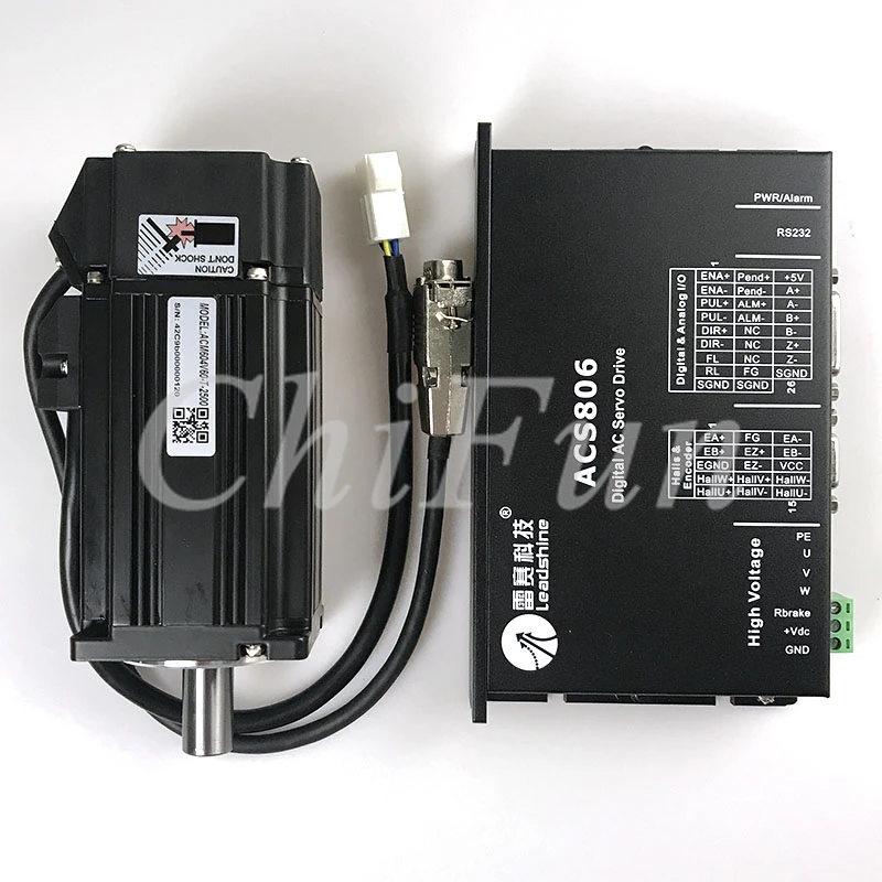 Набор бесщеточных серводвигателей Leadshine 100 Вт (драйвер серводвигателя ACS806 +