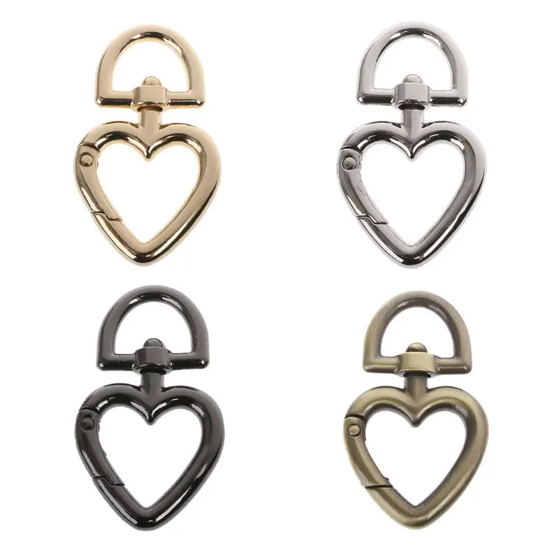 1Pc Heart Shape Metal Swivel Clasp Lanyard Snap Hook Spring Claw Clasps