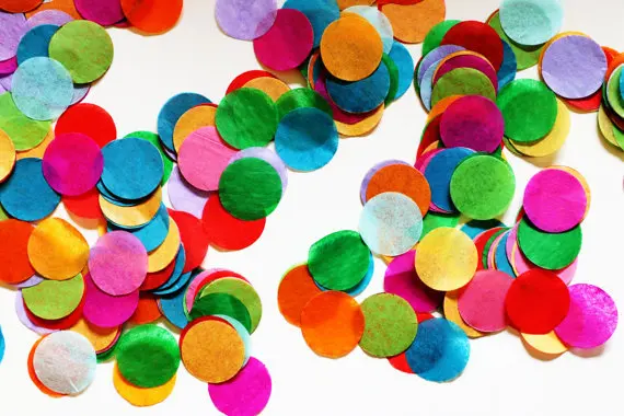 1 inch colorful round tissue paper confetti weddingtissue dots