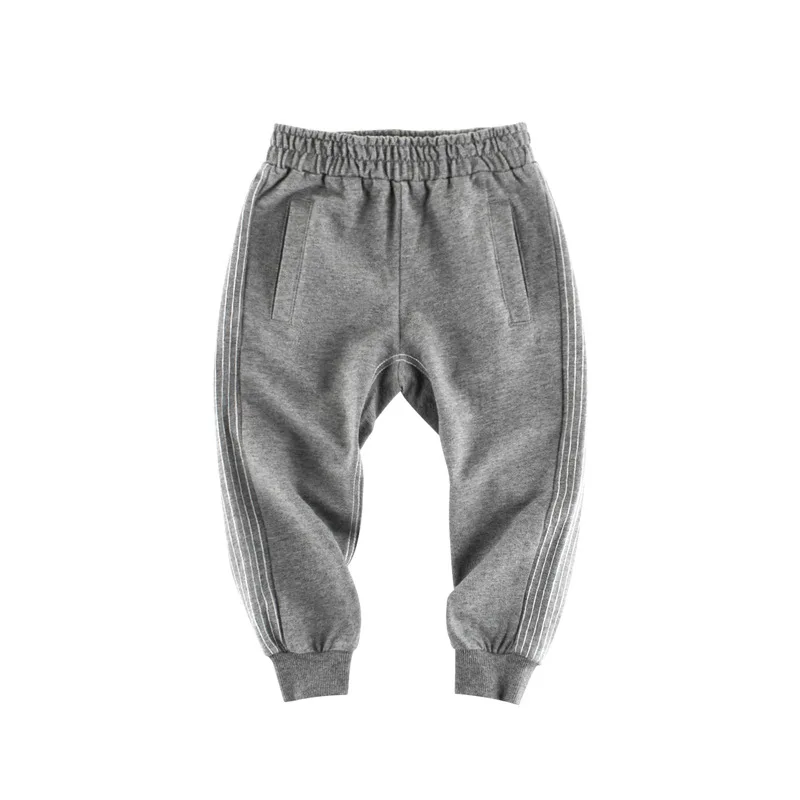 CALOFE-осенние штаны в полоску для мальчиков Леггинсы с карманами детские повседневные свободные брюки хлопковые школьные брюки для детей от 2 до 10 лет