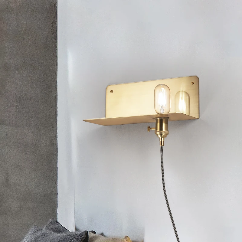 

Nordic Minimalism Glass Globe Lustre E27 Led Wall Lamp Corridor Retro Led Wall Scones Black / Gold Metal Luminaires Lighting