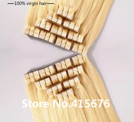 

22"Cheap tape in human hair extension 40pcs lot 100g lot  single brazilian virgin hair tape hair extension