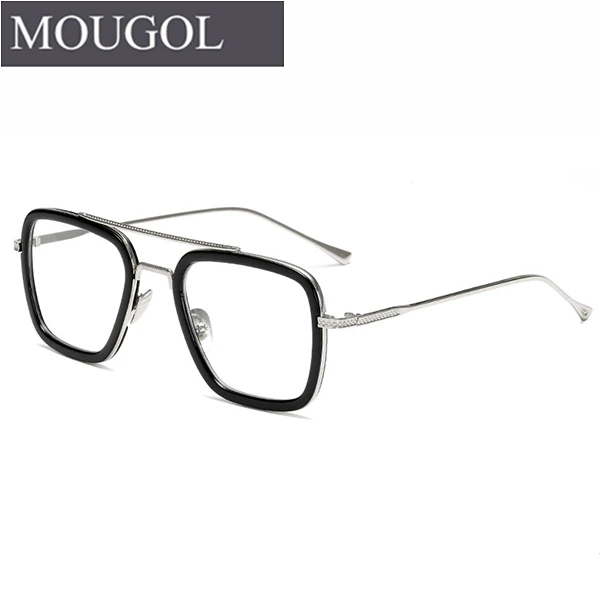 MouGol Квадратные Солнцезащитные очки для женщин и мужчин, фирменный дизайн, Ретро стиль, Железный человек, с тем же параграфом, солнцезащитные очки для женщин и мужчин, lunetes - Цвет линз: Серый