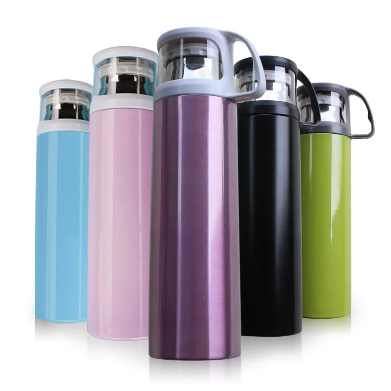 cheap 500ml Stainless Steel Thermos Thermal water bottle Cup Mug 24 Hrs Thermal Insulation Sports Travel Cyclingl Thermoses