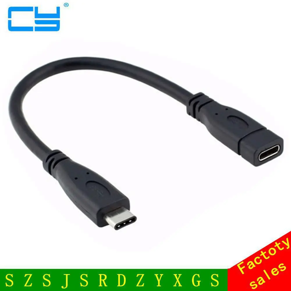 

High Quality0.2M USB 3.1 Type C Male to Female Port Cable USB-C Data Chager Sync Extension for 2015 Macbook Chromebook LeTV Phon