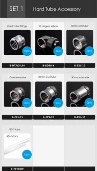 

Bykski computer case split Water Cooling hose/soft tube set upgrade 14mm hard tube set ,included fittings and petg tube B-HSET1