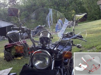

31" Width Windshield Windscreen For Honda Yamaha Suzuki Kawasaki Sport Bobber Custom Chopper Cruisers