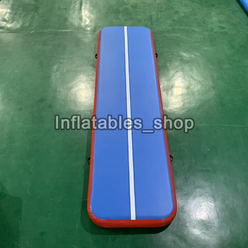 Надувной воздушный сушильный трек Олимпийский тренажерный зал коврик для Yugo тхэквондо 4*1*0,1 м воздушный надувной тренажерный зал трек домашнего использования электрический воздушный насос - Цвет: red blue white