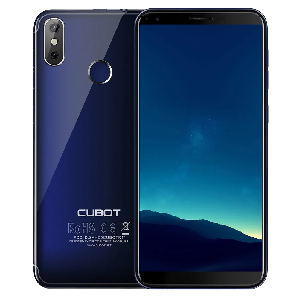 CUBOT R11 3G WCDMA отпечатков пальцев 18:9 HD+ мобильный телефон 5,5 ''8-Core 2 GB 16 GB передняя 8MP сзади 13+ 2мп камеры смартфон - Цвет: Blue