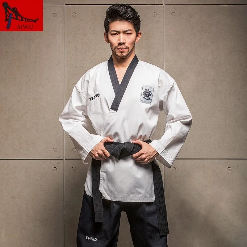 Martial Arts TKD Tae Kwon Do V neck Taekwondo Clothes For Poomsae