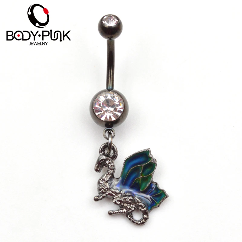 BODY PUNK Ball Mood Dragon Medical Stainless Steel Piercing Belly