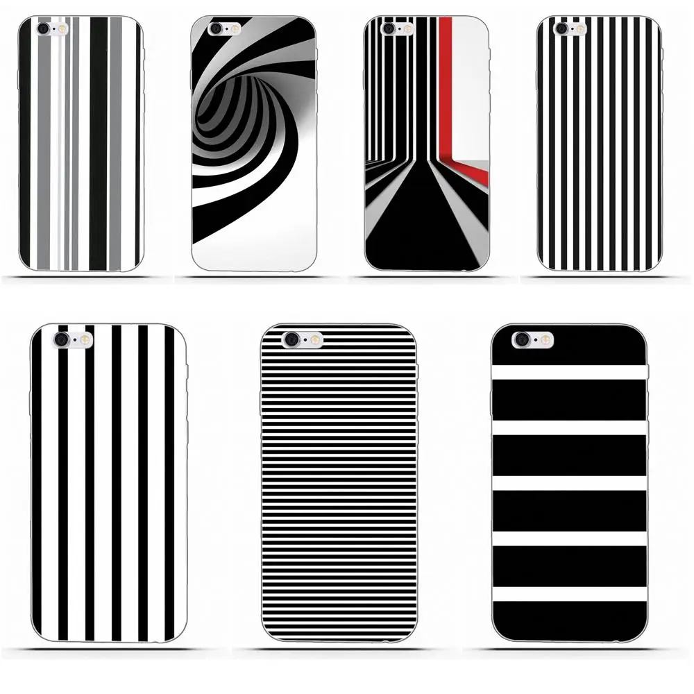 Wexoeq Black And White Stripes TPU Case Mobile For Huawei G8 Honor 5C 5X 6 6X 7 8 9 Y5II Mate P7 P8 P9 P10 P20 Lite Plus 2017 | Мобильные