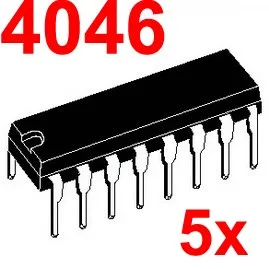 

( 5 pcs/lot ) 4046 CMOS Logic IC, DIP Package.