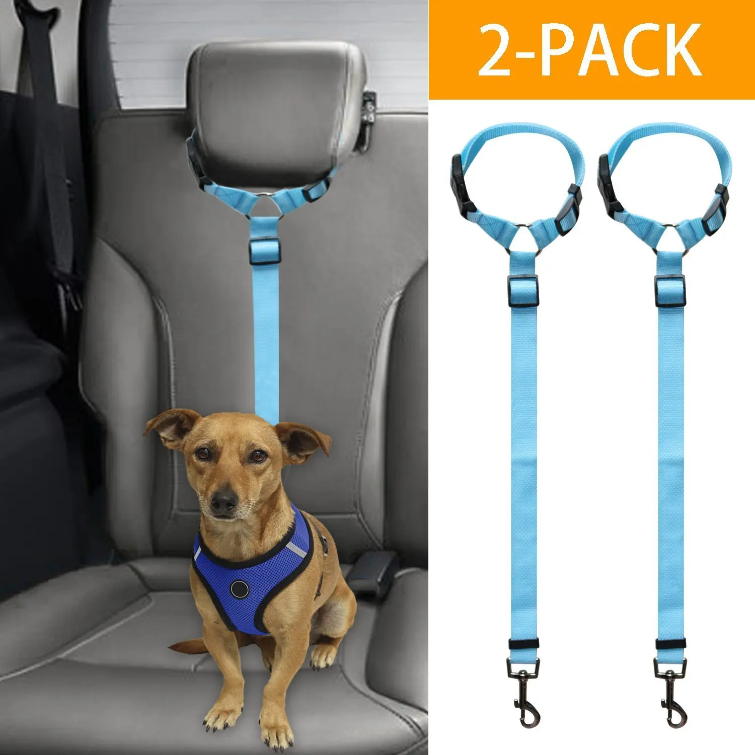 Pet Doggy Car Headrest Restraint Animal Safety Seat Belt Adjustable