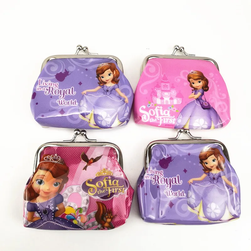 12pcs 9*9cm Cute Sofia Princess Mini Coin Purse Party Favors Money Bag