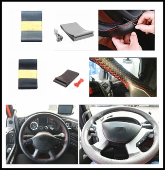 

Car steering wheel cover leather truck bus bus card 42/45/47/50 CM for Renault Euro 6 Master Premium Lander