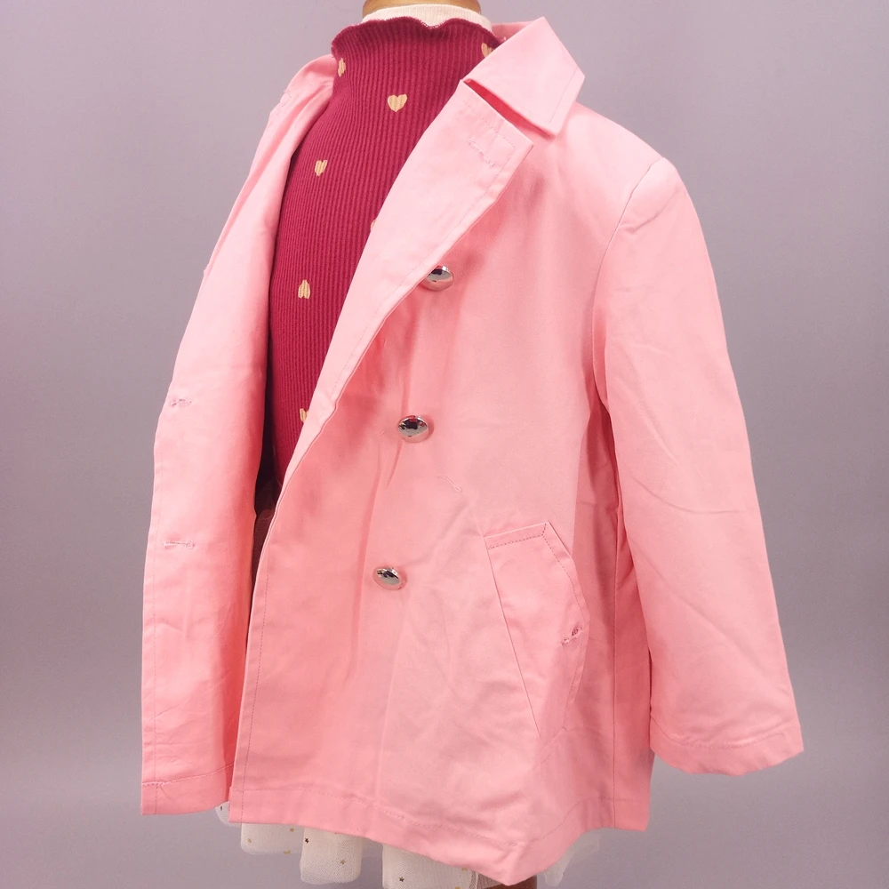 От 7 до 8 лет, коллекция года, весенне-осенняя верхняя одежда и пальто для девочек Одежда для девочек куртки для маленьких детей джинсовое пальто с длинными рукавами одежда для детей возрастом от 2 до 8 лет