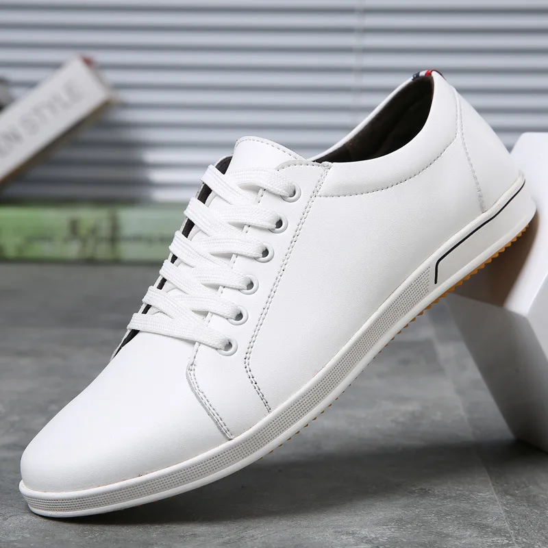 

2019 Brand Designer Men's Casual Shoes Summer Breathable Fashion White Sneakers Men Leather Shoes Loafers Espadrilles Men