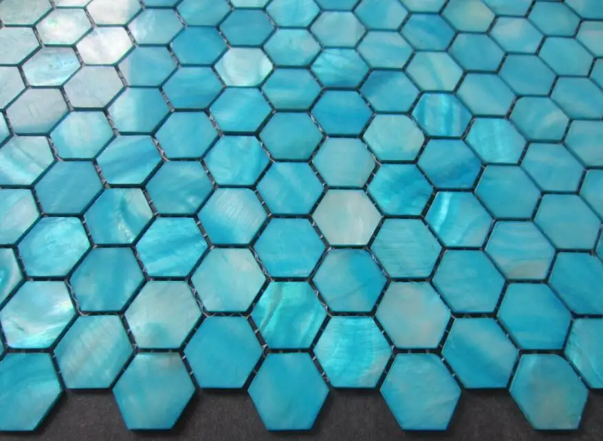blue mosaic tile