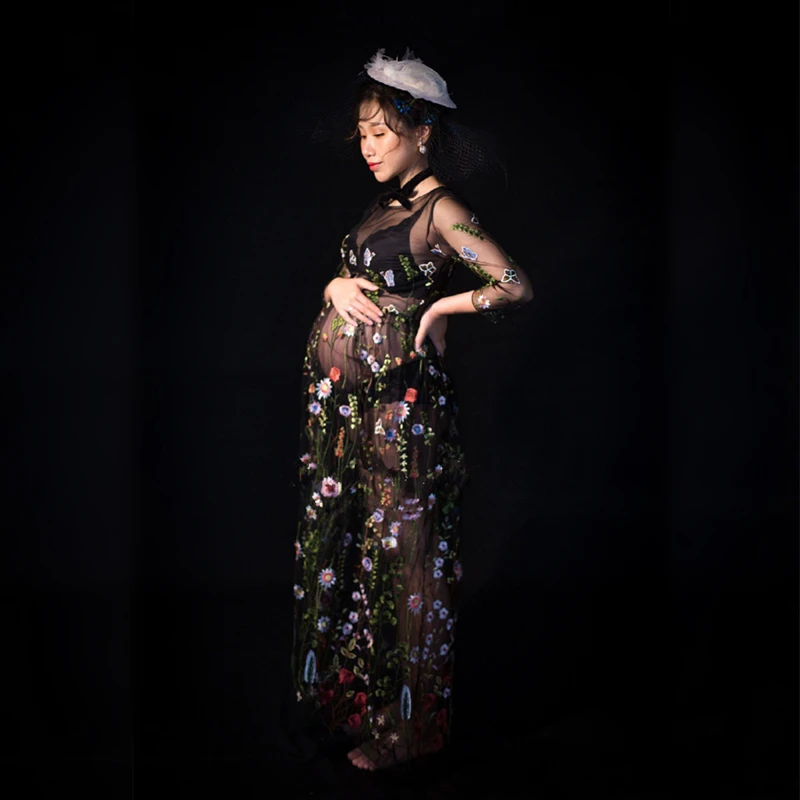 Le Couple Maternity Embroidery Long Dress Lace Pregnancy Maxi Photo Dress Maternity Photography Gown Pregnancy Clothes Dress Le Couple Maternity Embroidery Long Dress Lace Pregnancy Maxi Photo Dress Maternity Photography Gown Pregnancy Clothes Dress
